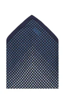 Silk pocket square HUGO navy blue