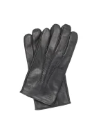 Skórzane rękawiczki Grifin BOSS ORANGE czarny