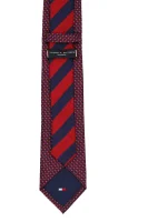 Jedwabny krawat PRINT MICRO CLASSIC Tommy Tailored czerwony