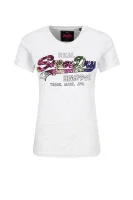 T-shirt VINTAGE LOGO CARNIVAL SEQUIN ENTRY | Regular Fit Superdry gray