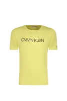 T-shirt INSTITUTIONAL | Regular Fit CALVIN KLEIN JEANS żółty