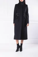 Wełniany płaszcz Just Cavalli czarny