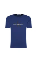 T-shirt MONOGRAM LOGO | Regular Fit CALVIN KLEIN JEANS granatowy