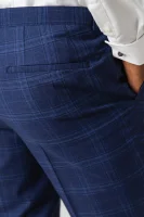 Wełniane spodnie Hets182 | Extra slim fit HUGO granatowy
