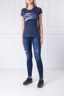 T-shirt HIGH FLYERS EMBOSSED ENTRY TEE | Regular Fit Superdry granatowy