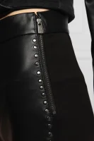 Spodnie FLAVIO | Slim Fit | z dodatkiem skóry Pinko czarny