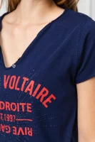 T-shirt tunisien mc blason | Regular Fit Zadig&Voltaire granatowy