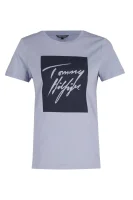 T-shirt EFFY | Regular Fit Tommy Hilfiger niebieski
