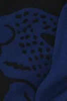 двосторонній бавовняний шаль Lacoste темно-синій