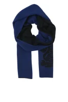 Wool reversible scarf Lacoste navy blue