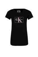 T-shirt OUTLINE MONOGRAM | Regular Fit CALVIN KLEIN JEANS black