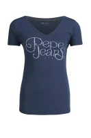 T-shirt PEPA | Slim Fit Pepe Jeans London granatowy