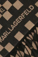 Wełniany szal Karl Lagerfeld beżowy