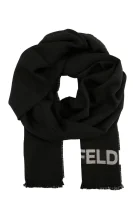 Scarf | with addition of wool Karl Lagerfeld black
