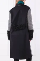Wełniany płaszcz MANUELE Pinko czarny