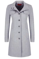 Wool coat Mibelli HUGO ash gray