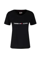 T-shirt Boxy clean logo Tommy Jeans black