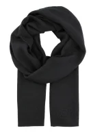 Scarf EMBOSSED | with addition of wool Calvin Klein black