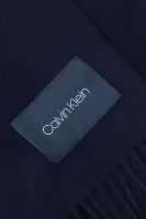 Wełniany szal Calvin Klein granatowy