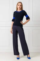 Trousers CONO | flare fit MAX&Co. navy blue