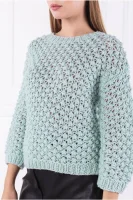 Wool sweater | Regular Fit Elisabetta Franchi mint green