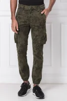 Trousers CARGO | Straight fit Superdry green