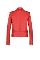 Impavido Leather Jacket Pinko red