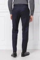 Wool trousers Spodnie Gibson | Slim Fit BOSS BLACK navy blue