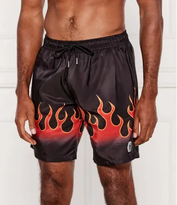 Szorty kąpielowe Philipp Plein | Czarny Regular Fit PB25MBL02