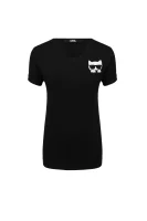 T-shirt Ikonik Choupette Karl Lagerfeld czarny