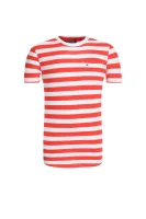 T-shirt AME BRIGHT | Regular Fit | pique Tommy Hilfiger koralowy