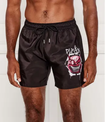 Szorty kąpielowe Philipp Plein | Czarny Regular Fit PB25MBM02