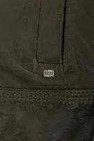 Janabelle2 leather jacket BOSS ORANGE khaki