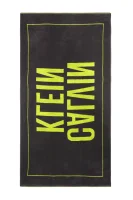 Dwustronny ręcznik Calvin Klein Swimwear limonkowy