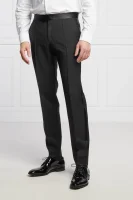Wełniane spodnie H-Genius | Slim Fit BOSS BLACK czarny