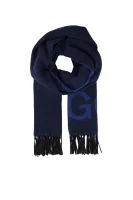 Double sided scarf Men-Z  HUGO navy blue