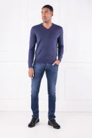 светр | regular fit | з додаванням шовку Hackett London темно-синій
