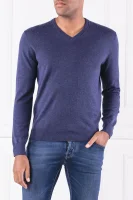 светр | regular fit | з додаванням шовку Hackett London темно-синій
