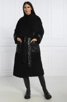 Shearling coat Mivena-1 | Regular Fit HUGO black