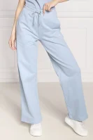 Spodnie dresowe MICRO MONOLOGO | Straight fit CALVIN KLEIN JEANS błękitny