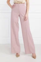 Wełniane spodnie PEONY | Relaxed fit Weekend MaxMara pudrowy róż