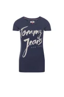 T-shirt Script Tommy Jeans granatowy