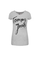 T-shirt Script | Slim Fit Tommy Jeans szary
