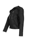 L-Heze Leather Jacket Diesel black