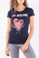 T-shirt | Slim Fit Love Moschino granatowy