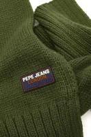 Scarf | with addition of wool Pepe Jeans London green