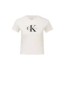 T-shirt CALVIN KLEIN JEANS kremowy