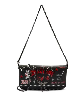 Шкіряна клатч ROCK Zadig&Voltaire | чорний LWBA04029