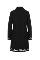 Wełniany płaszcz Boutique Moschino czarny