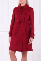 Wełniany płaszcz Red Valentino czerwony